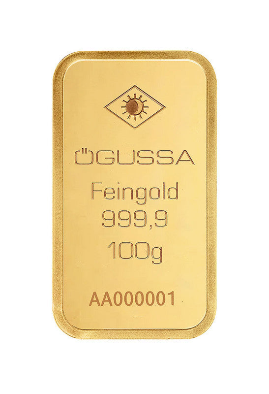 ÖGUSSA Befektetési Aranytömb 100 gramm